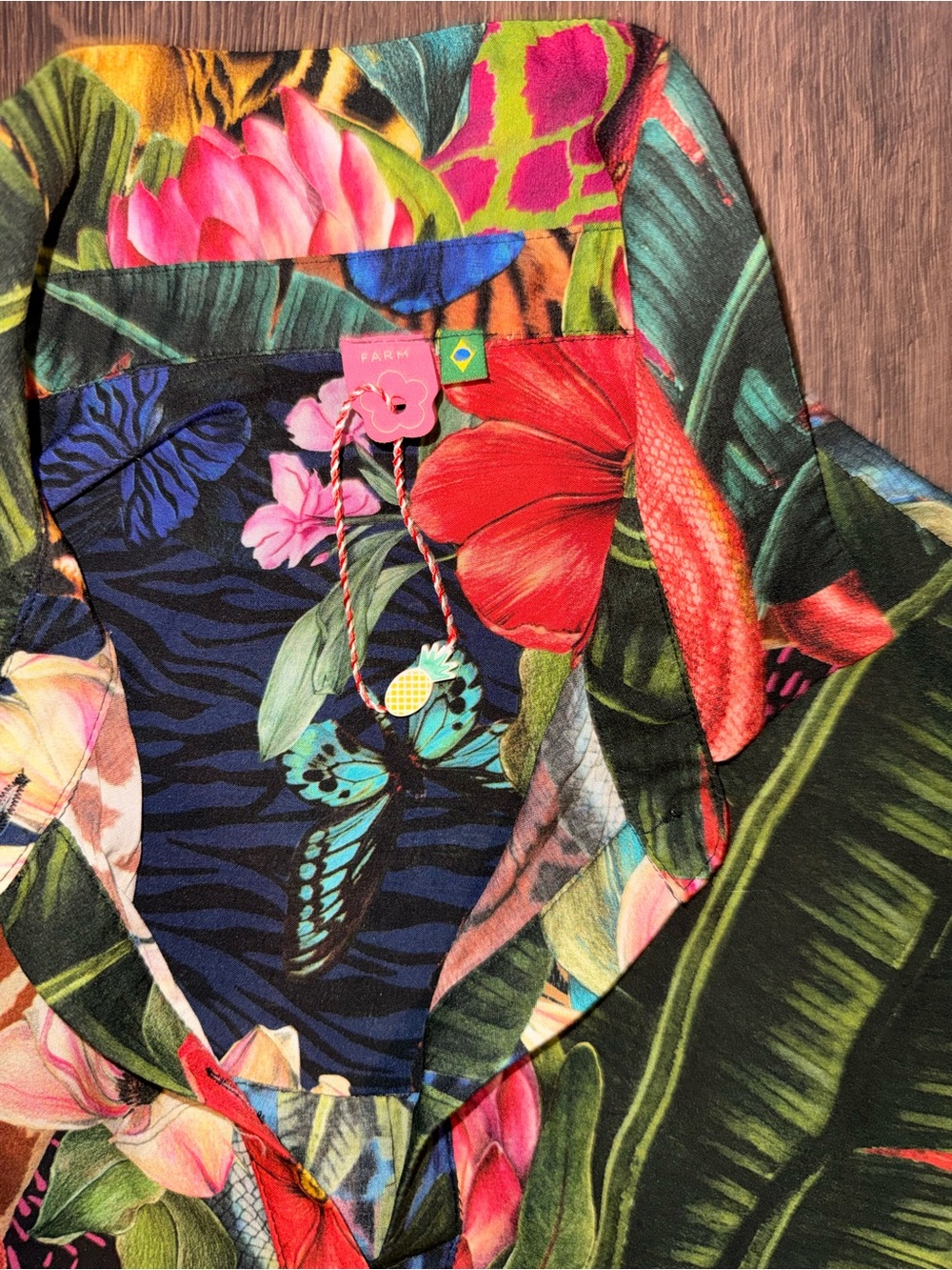 FARM Rio Multicolor Tropical Button-Front Jumpsuit - Picture 7 of 10
